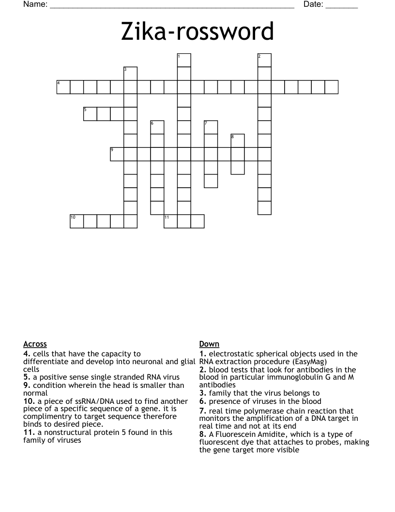 Zika-rossword Crossword