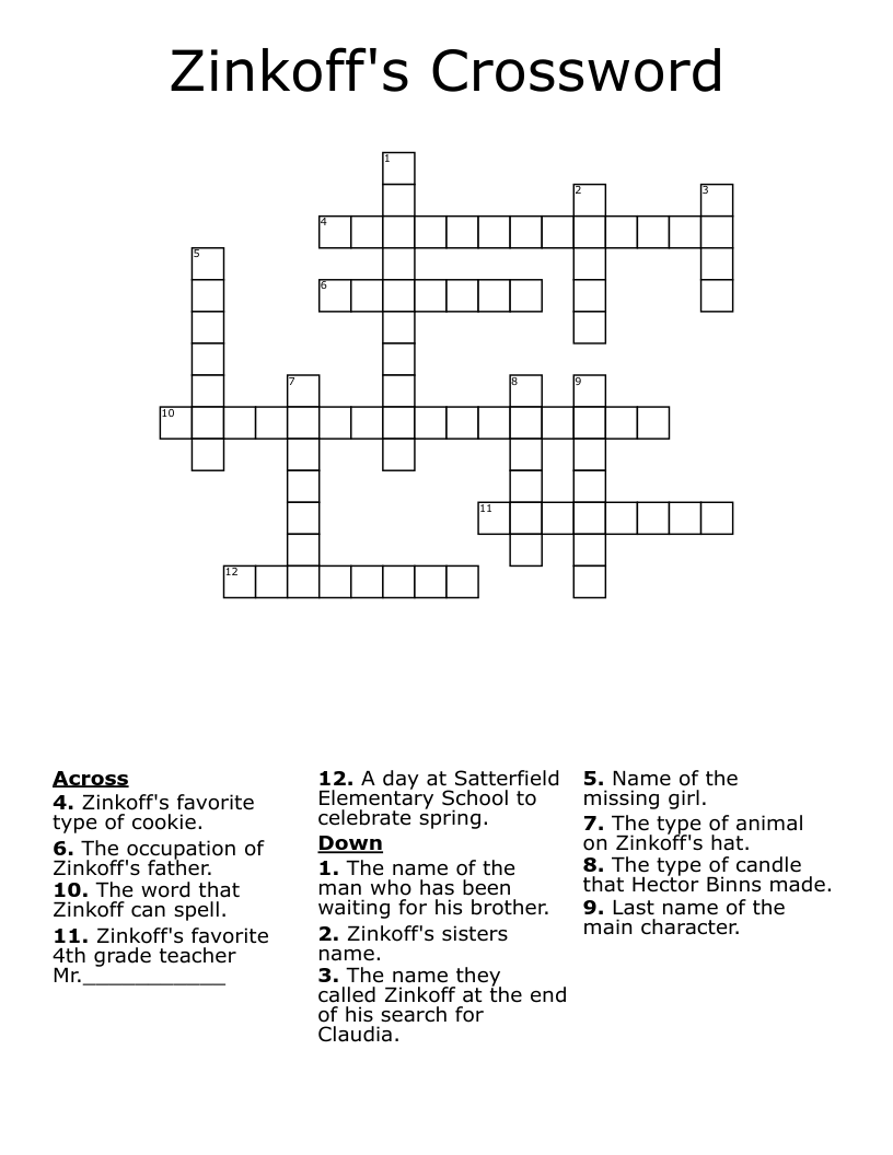 Zinkoff's Crossword