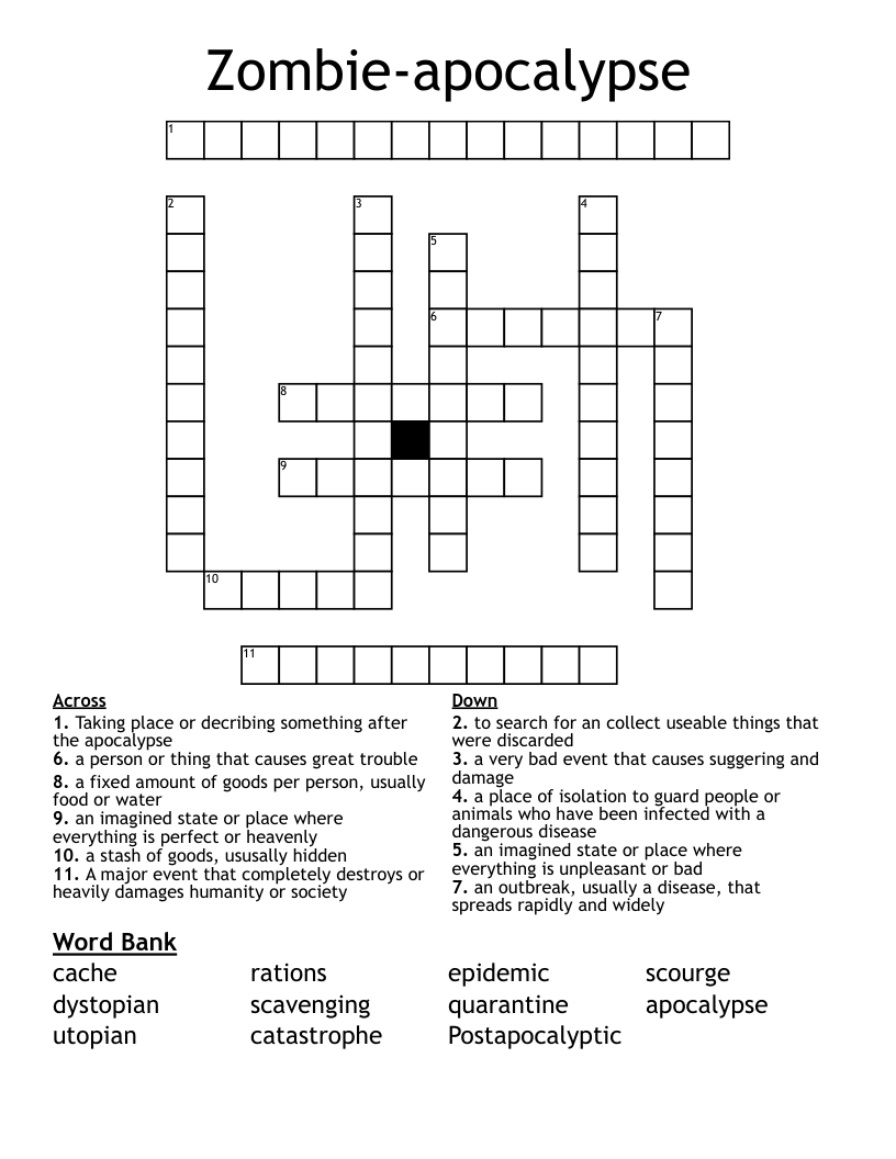 Zombie-apocalypse Crossword