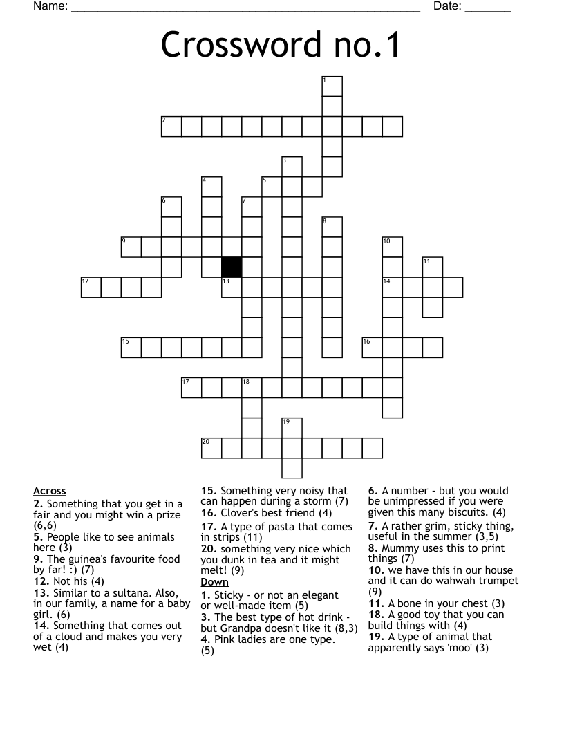  Crossword no.1
