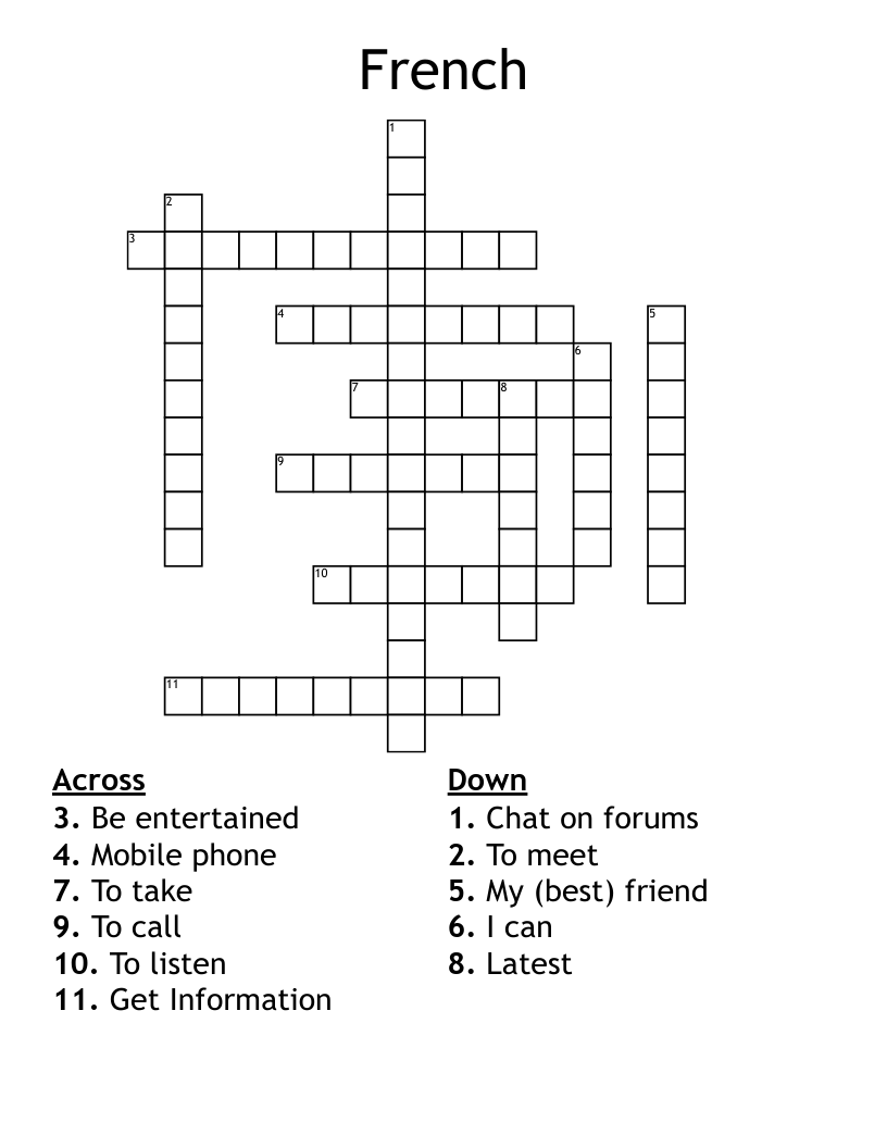  French Crossword