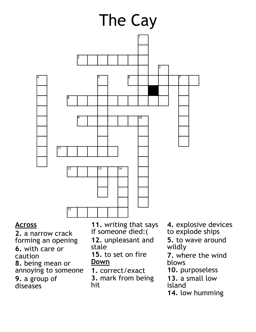  The Cay Crossword