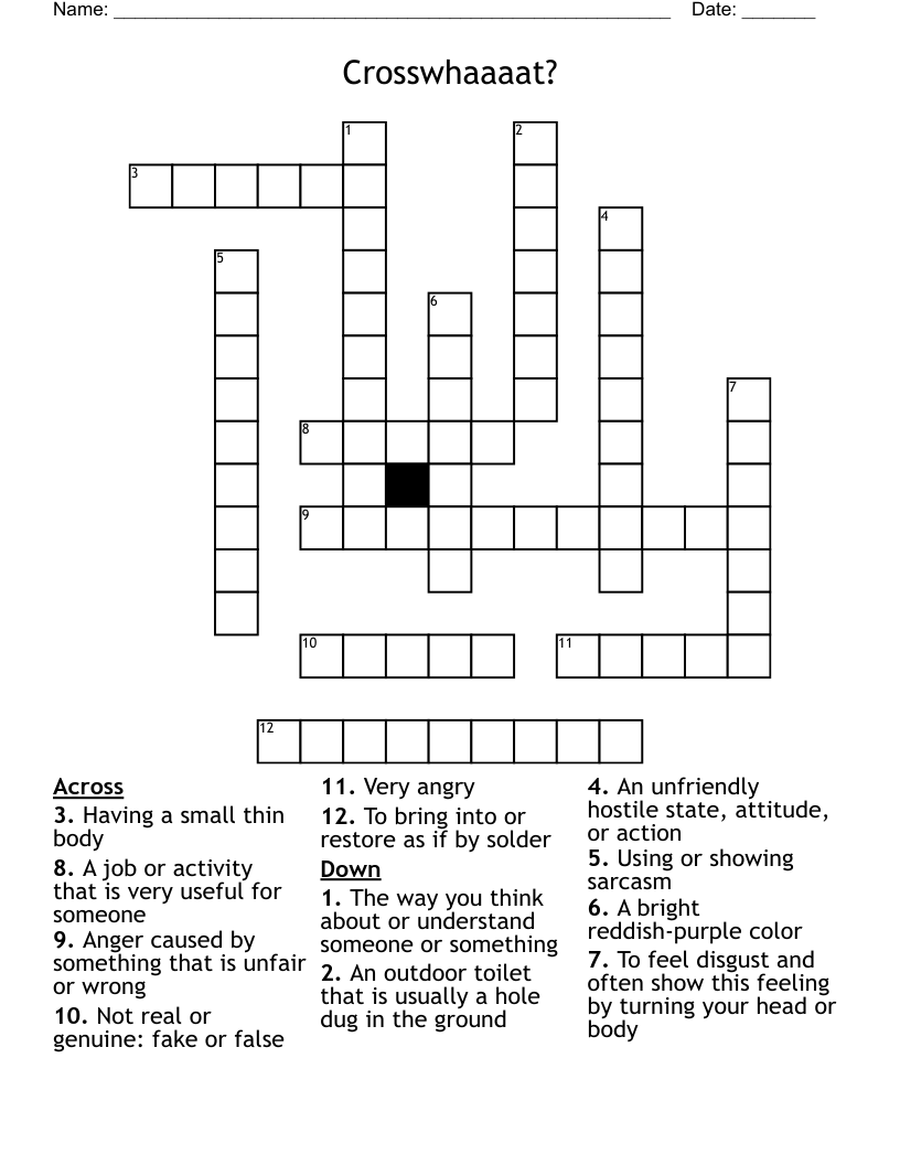                                                   Crosswhaaaat? Crossword
