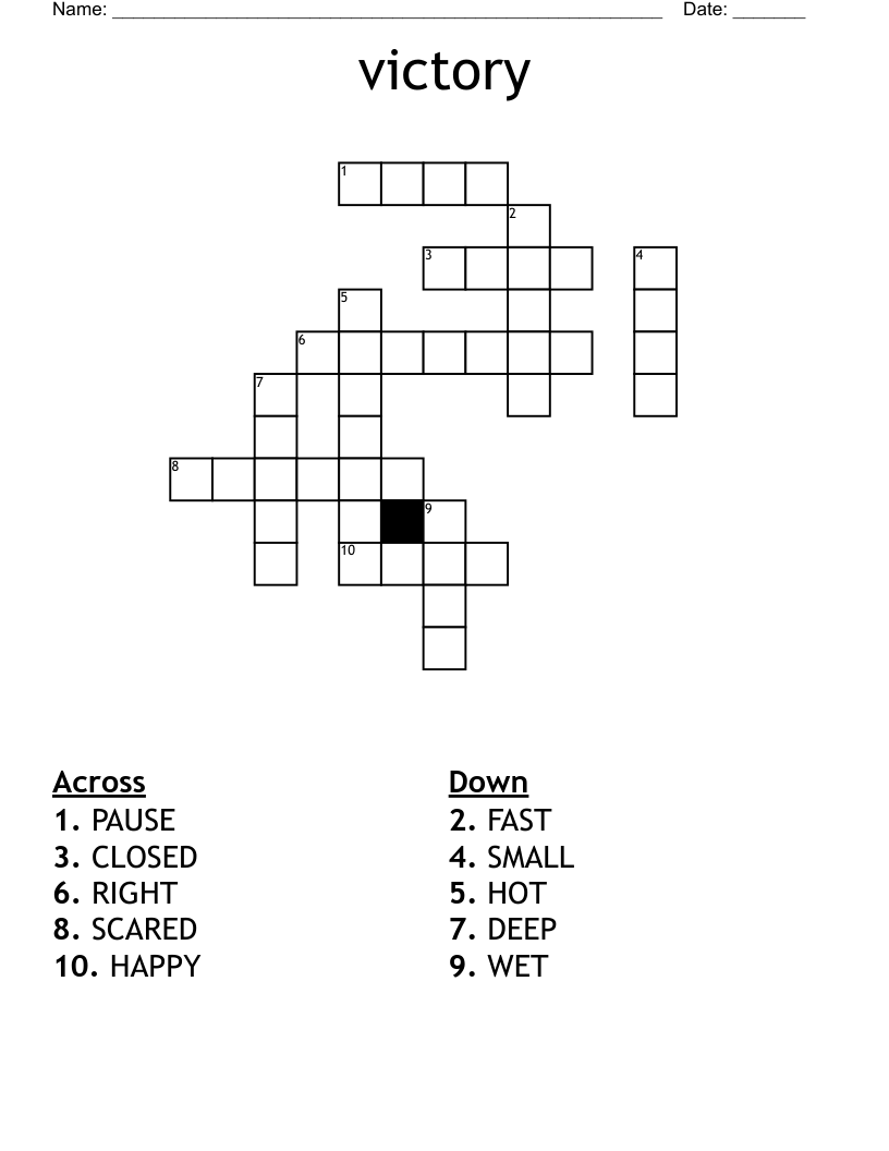           victory Crossword