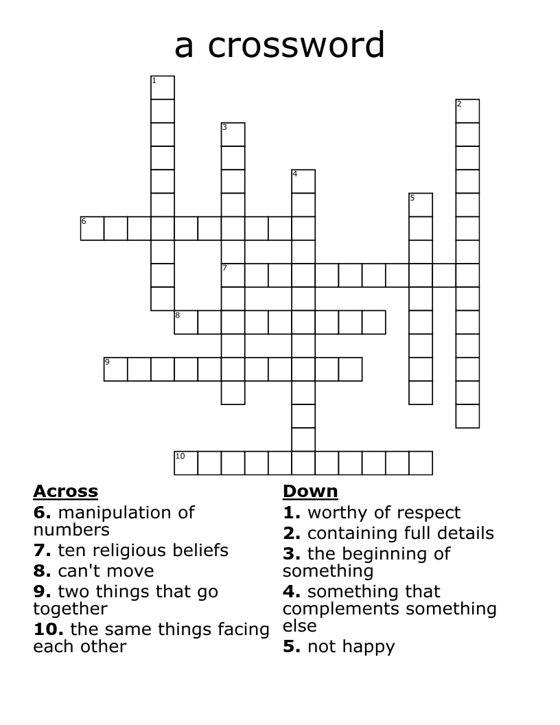 a crossword