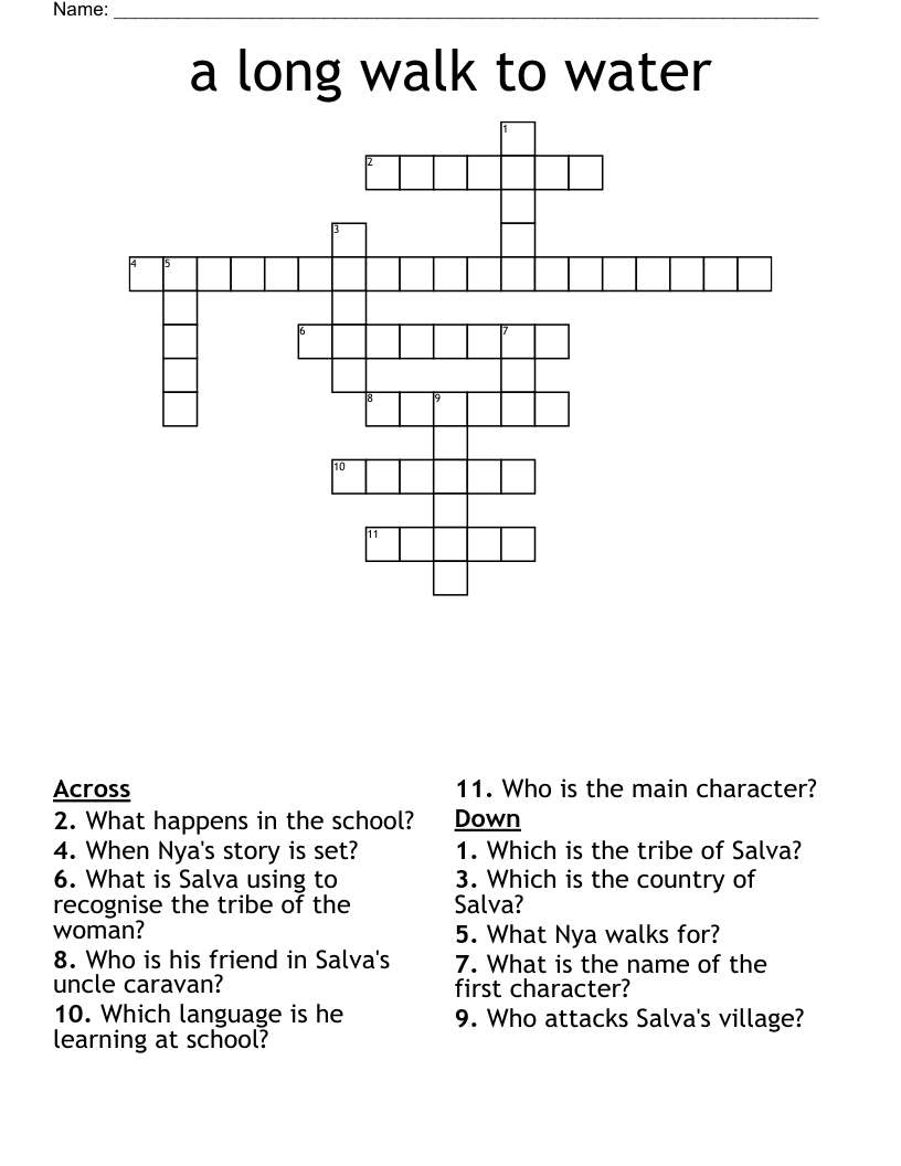 a long walk to water Crossword