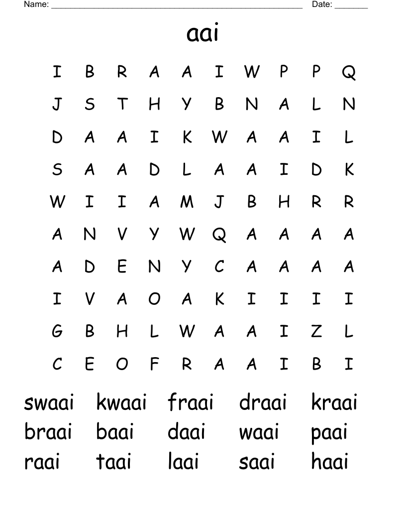 aai Word Search