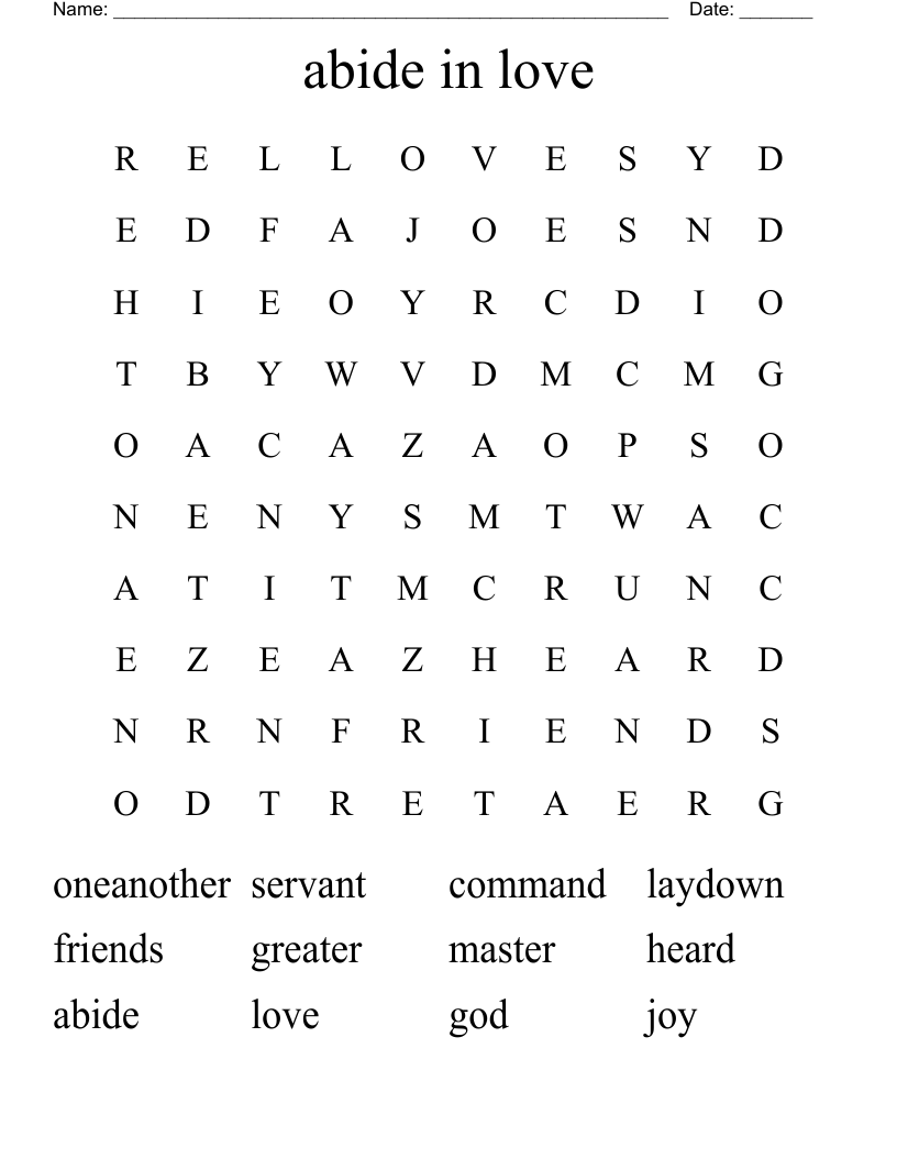abide in love