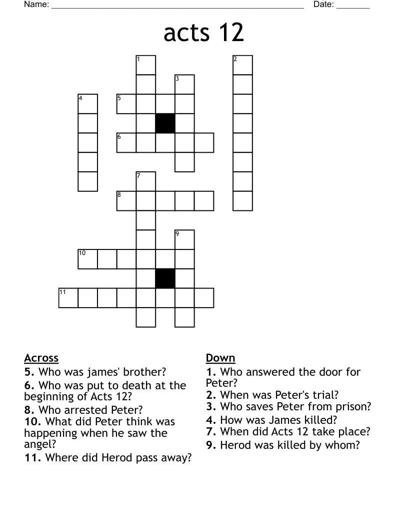 acts 12 Crossword