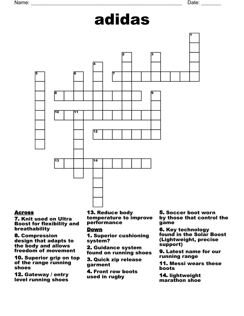 adidas Crossword