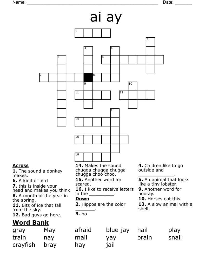 ai ay  Crossword