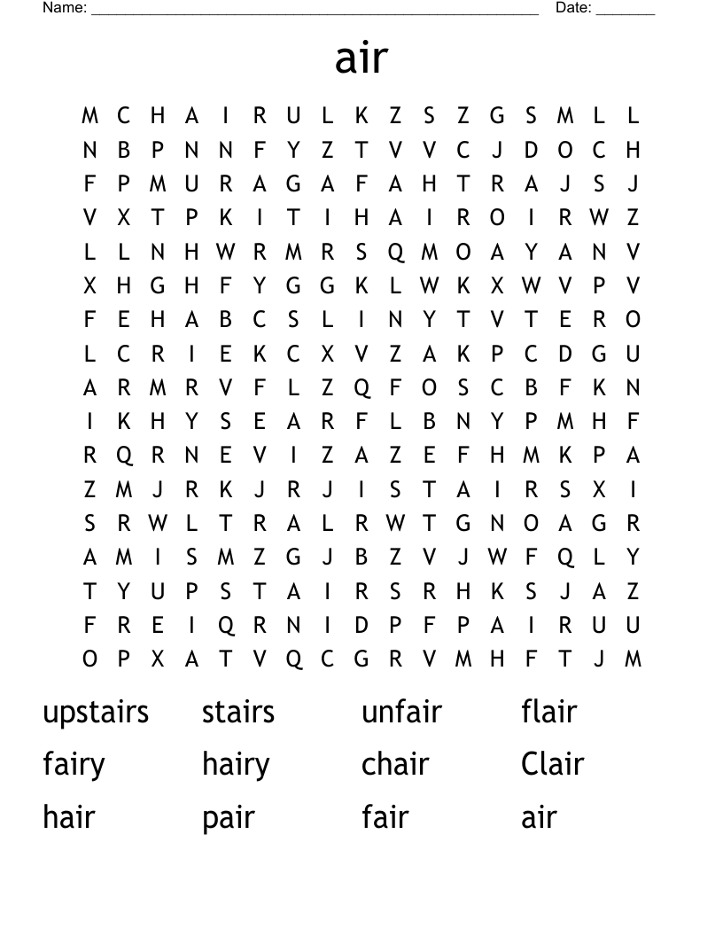 air Word Search