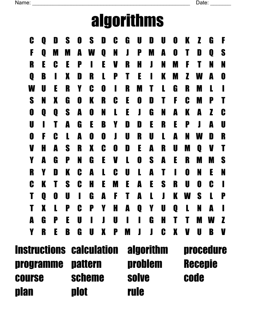 algorithms Word Search