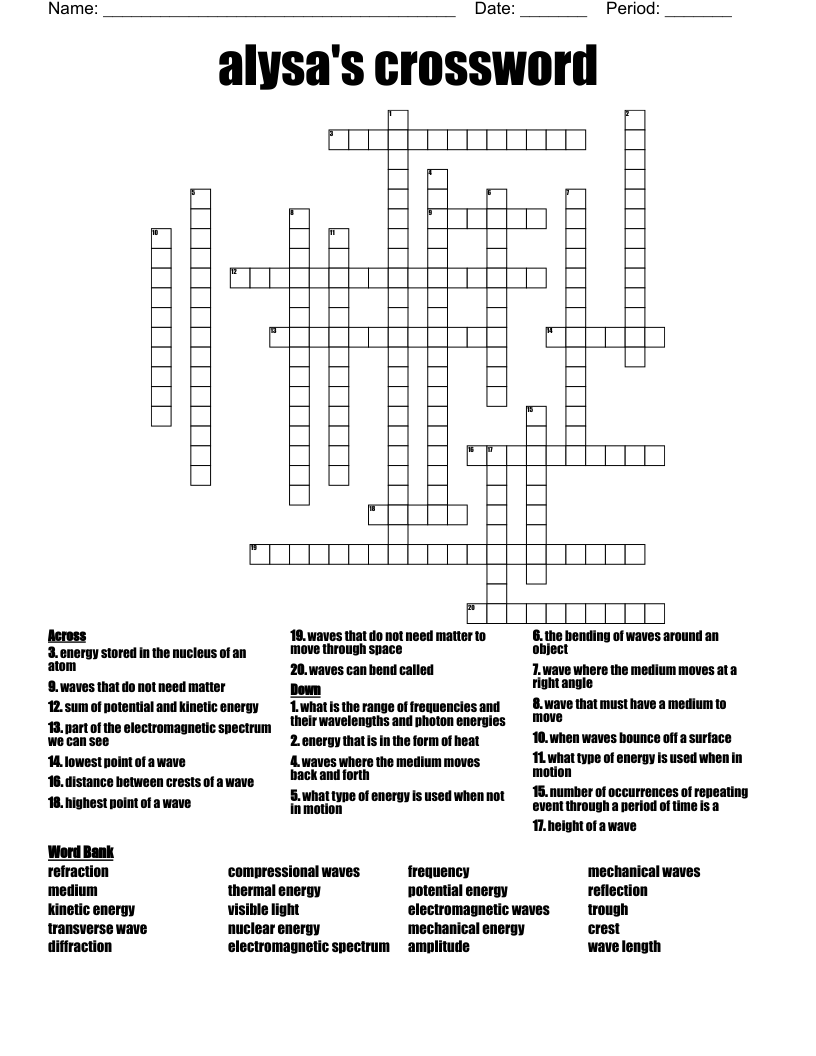 alysa's crossword