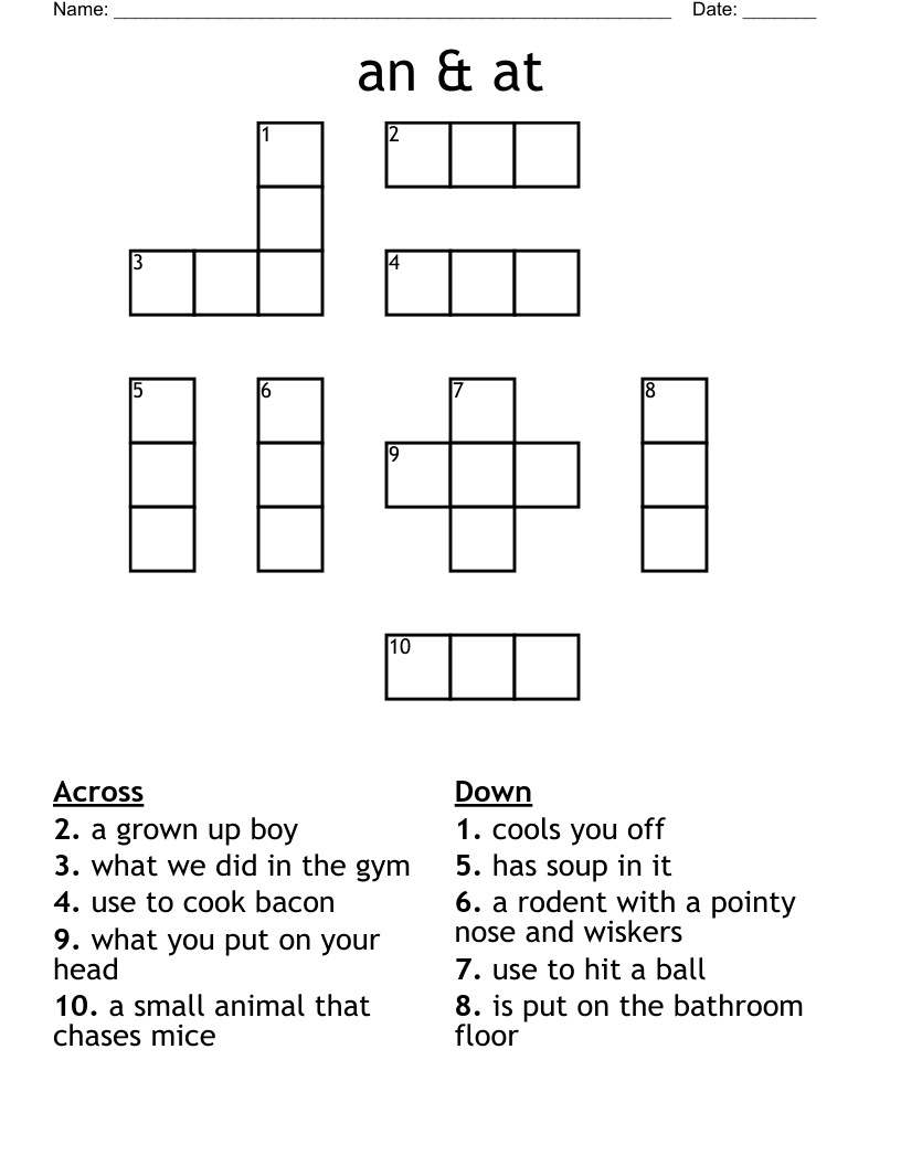 an    &      at Crossword