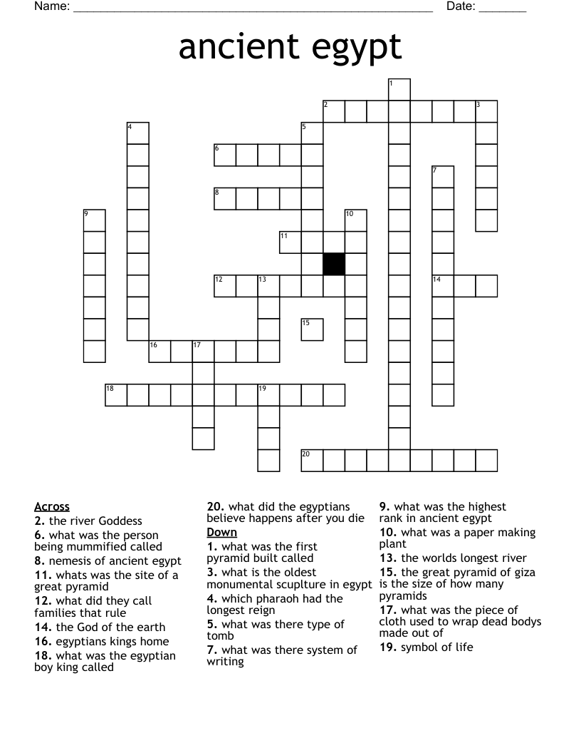 ancient egypt Crossword