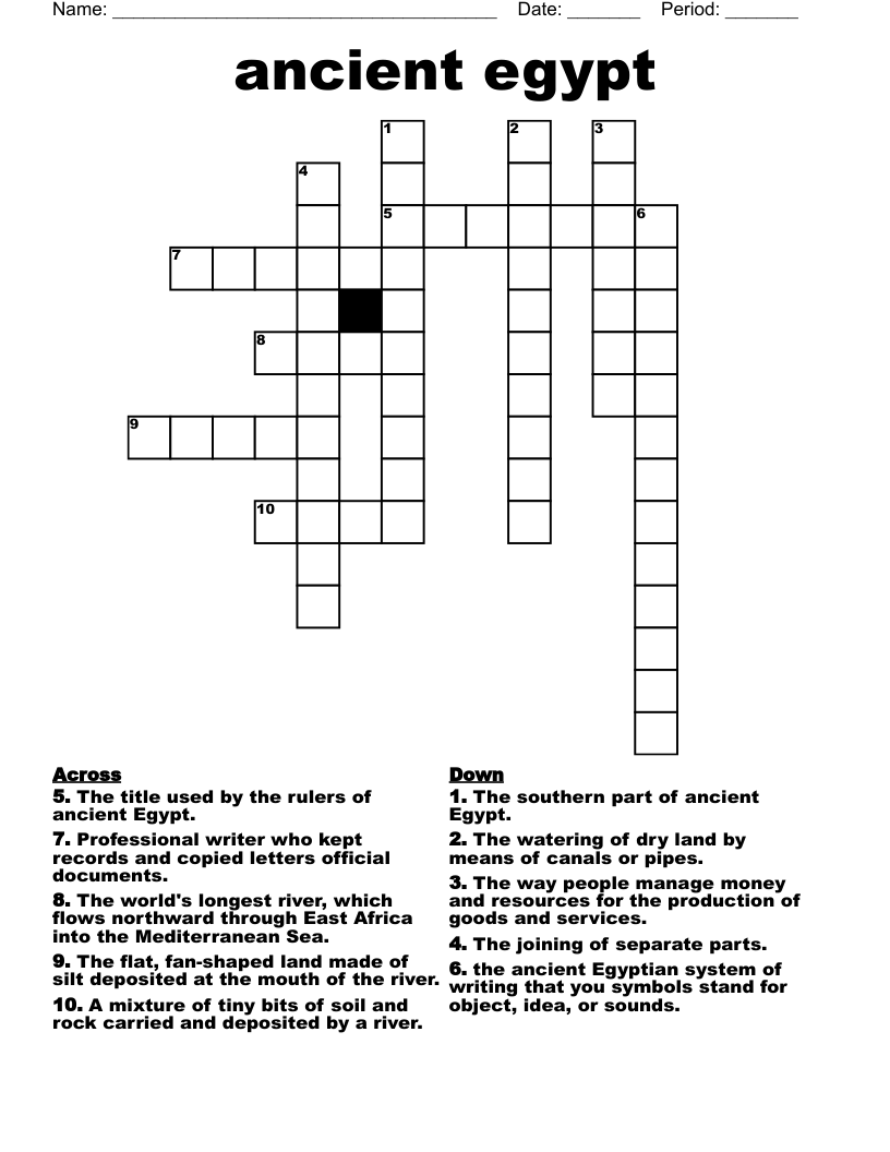 ancient egypt Crossword