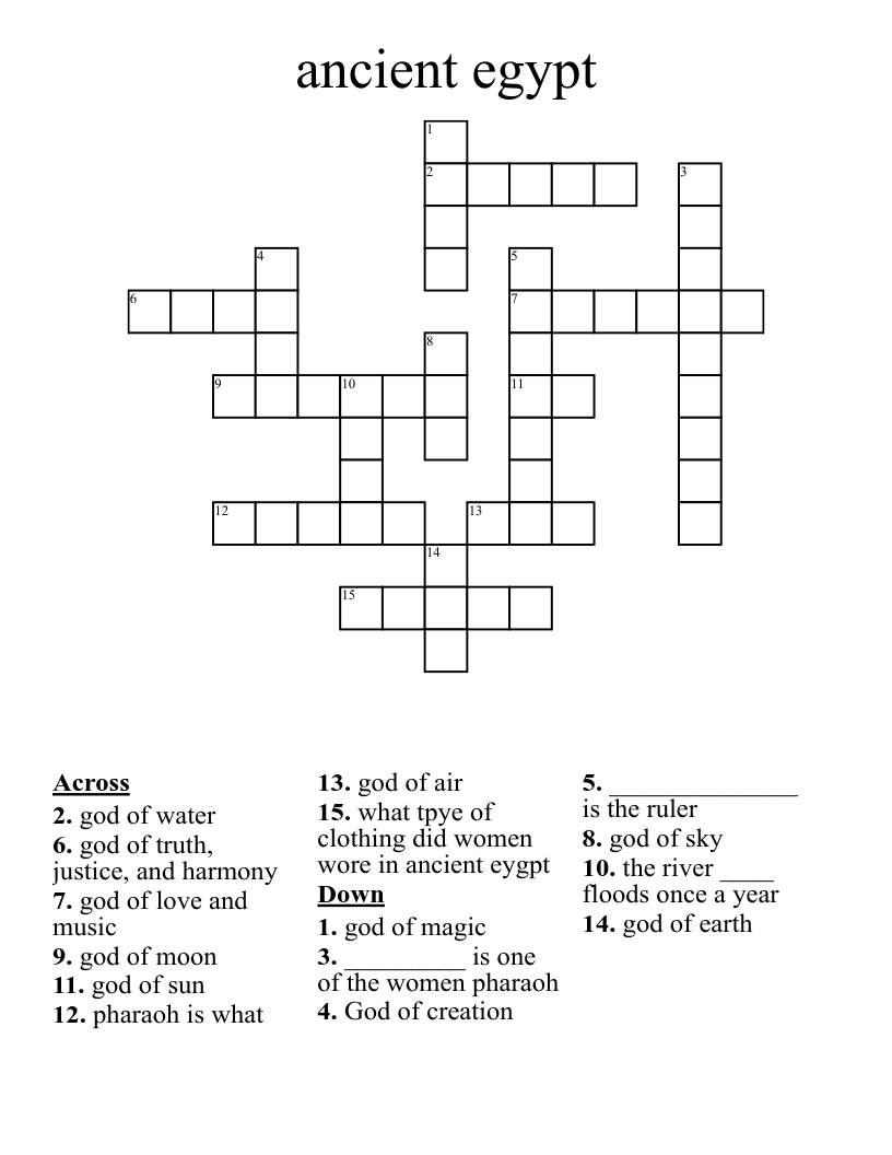 ancient egypt Crossword