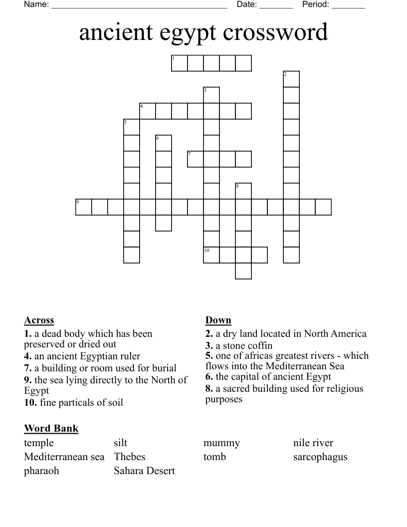 ancient egypt crossword