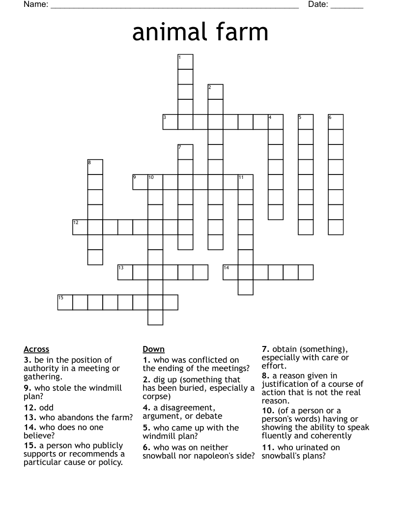 animal farm Crossword