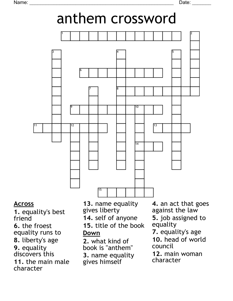anthem crossword