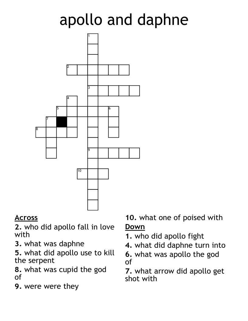 apollo and daphne  Crossword