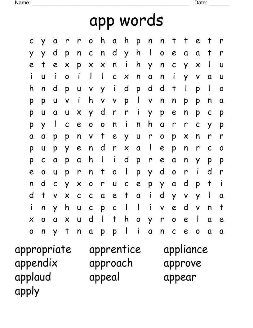 app words Word Search