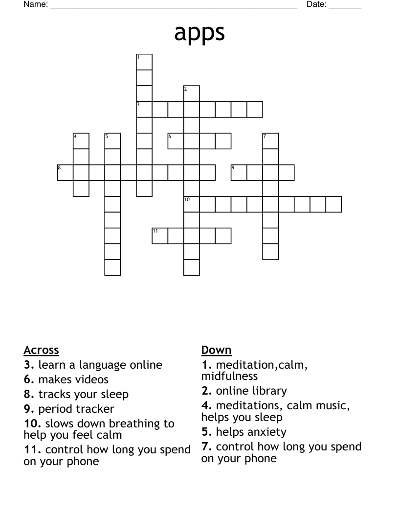apps Crossword