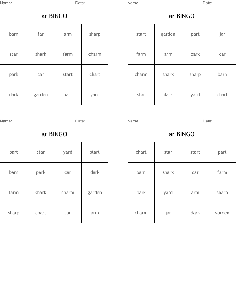 ar BINGO