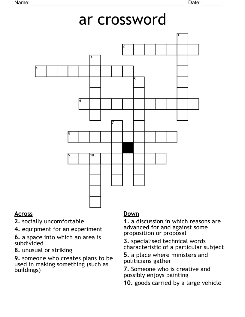 ar crossword