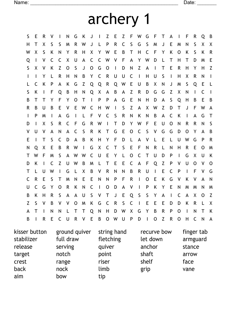 archery 1 Word Search