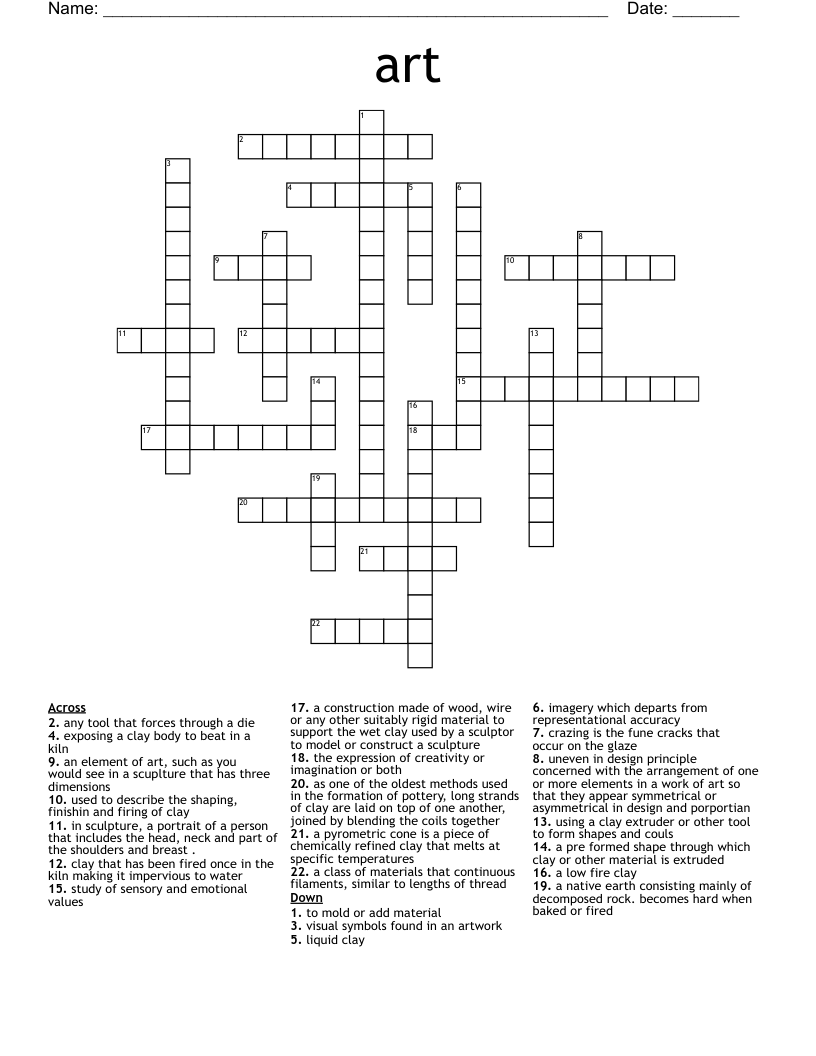 art Crossword