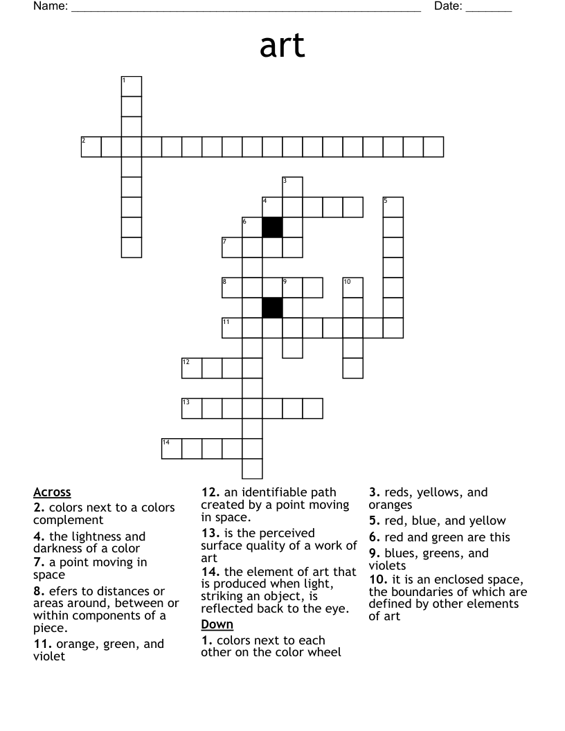 art Crossword