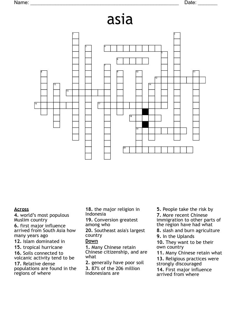 asia Crossword