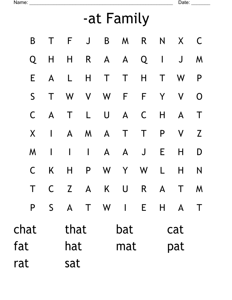 -at Family  Word Search