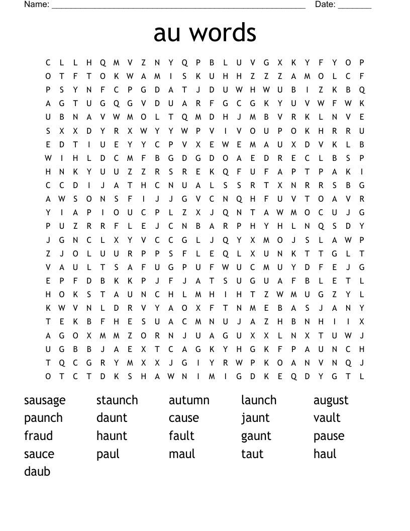 au words Word Search
