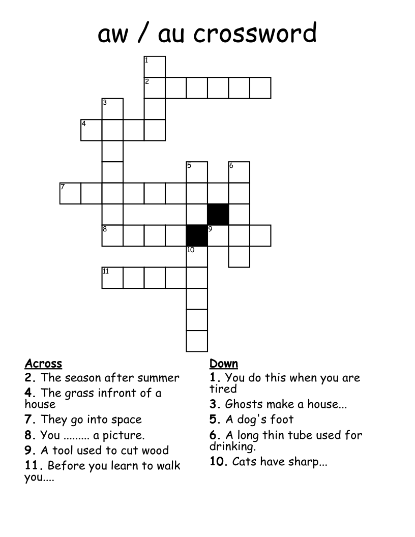 aw / au crossword
