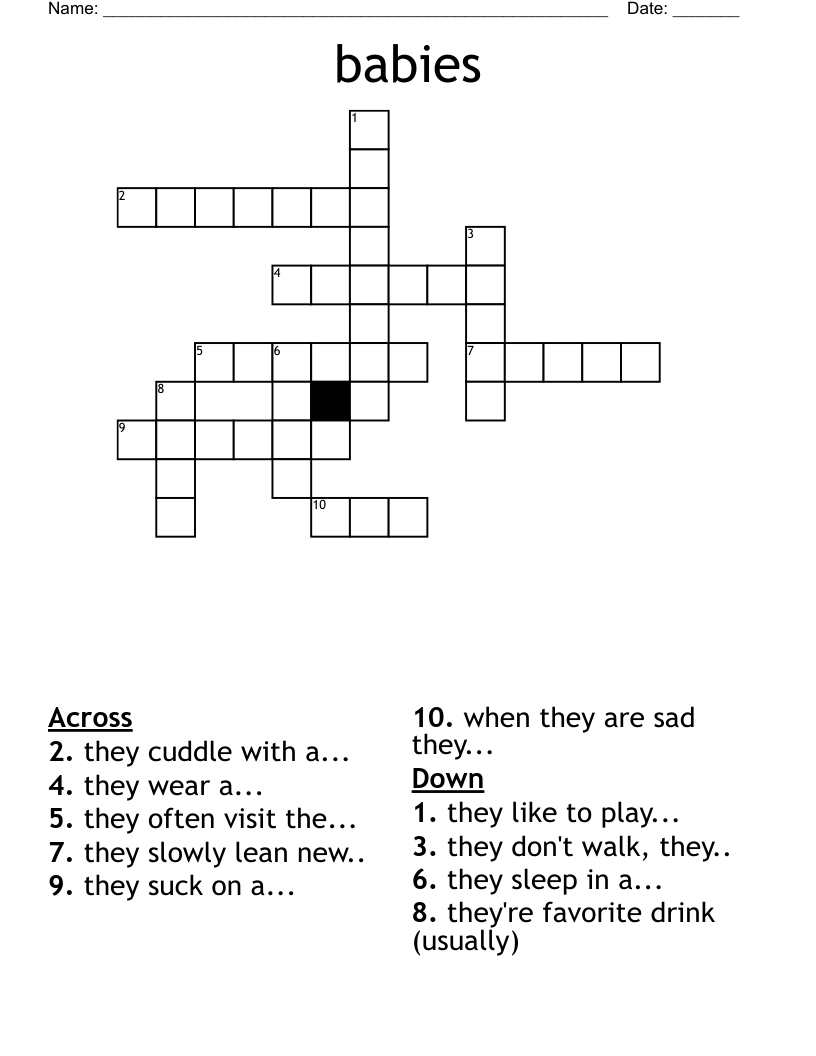 babies Crossword