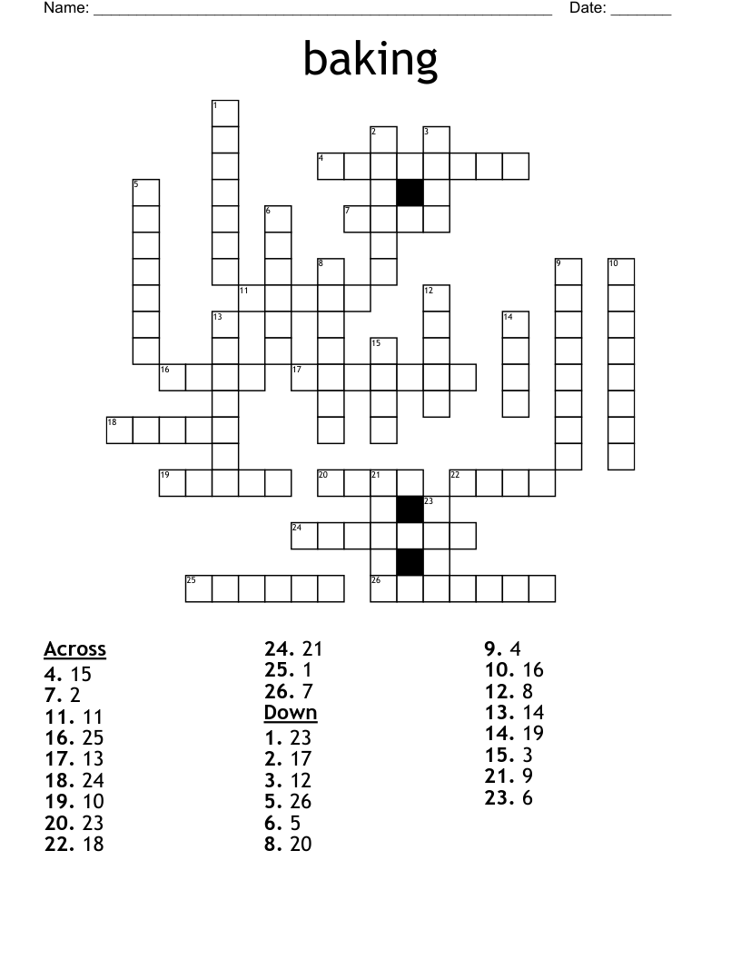 baking Crossword