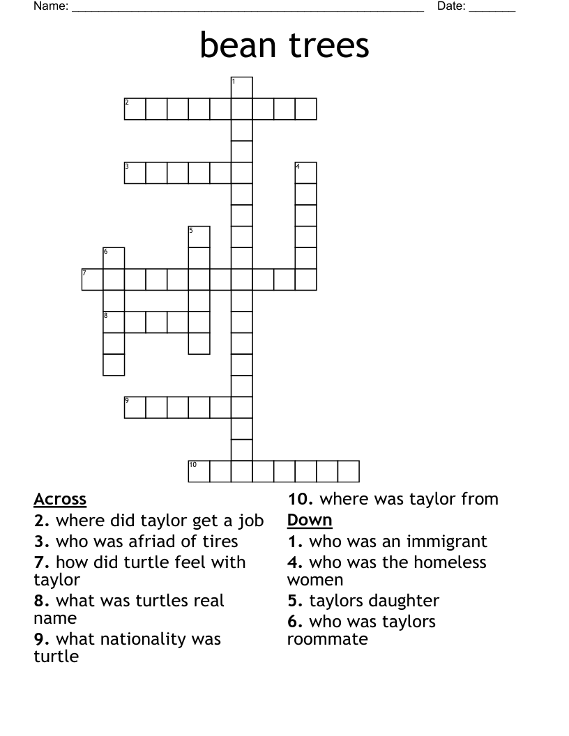 bean trees Crossword