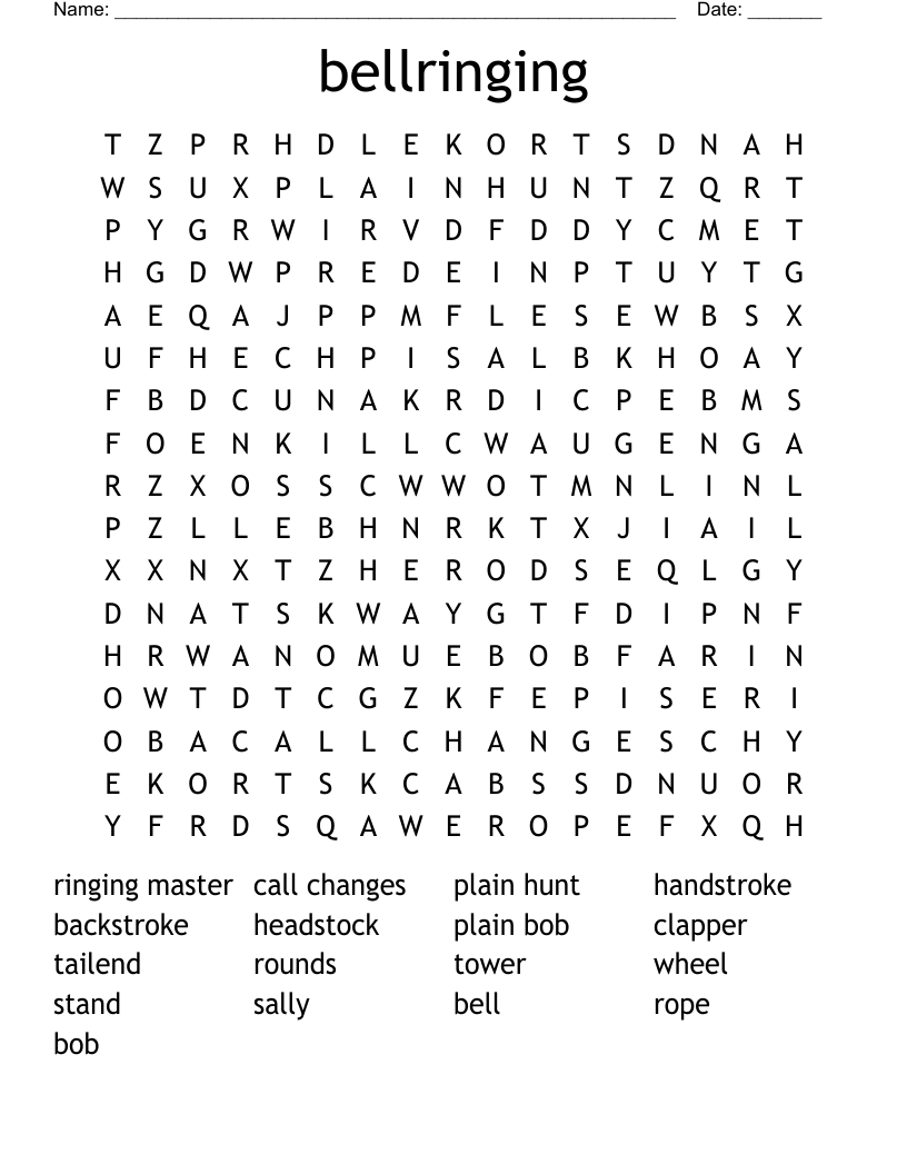 bellringing Word Search