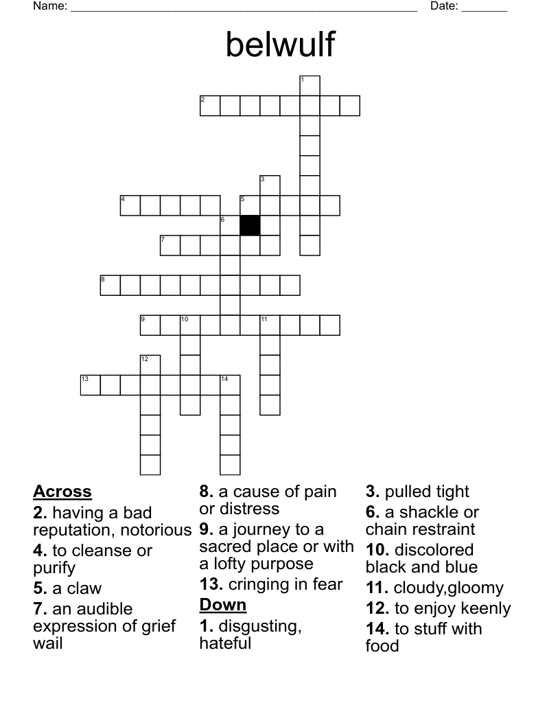 belwulf Crossword