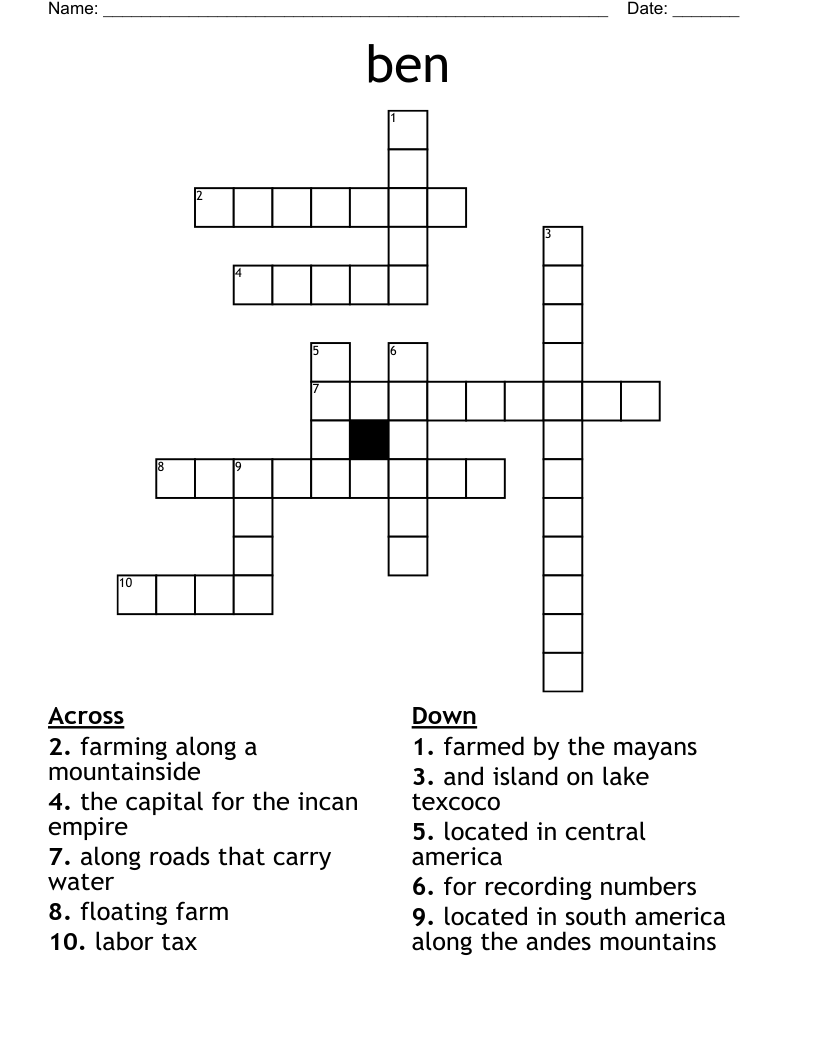 ben Crossword