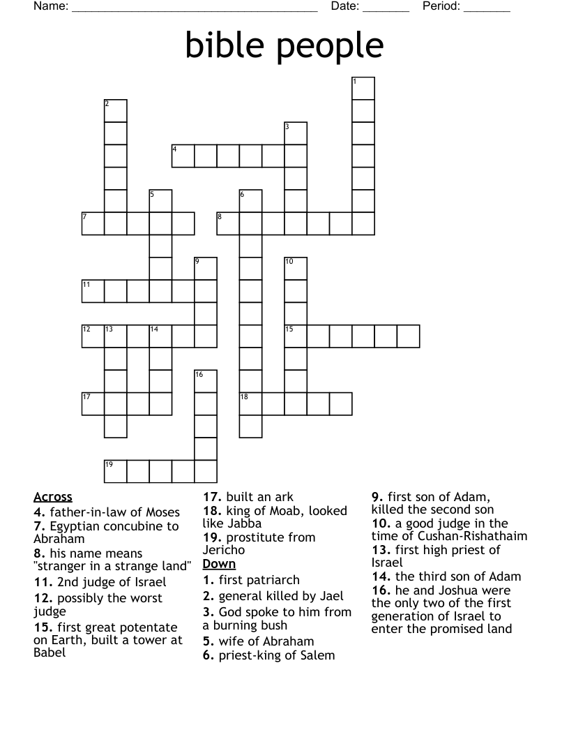 bible people Crossword