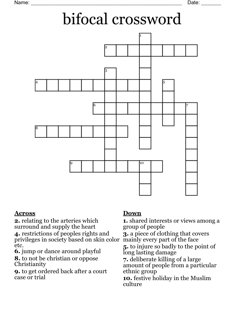 bifocal crossword