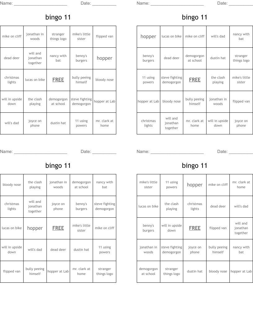 bingo 11