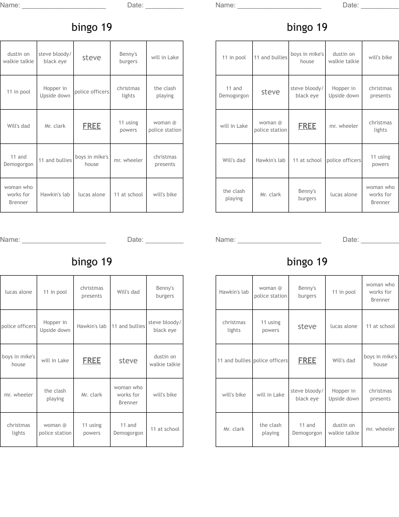 bingo 19