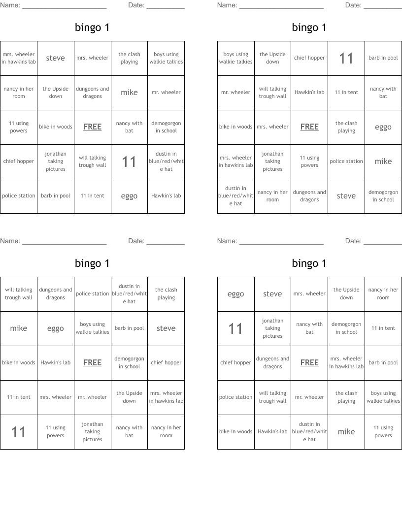 bingo 1