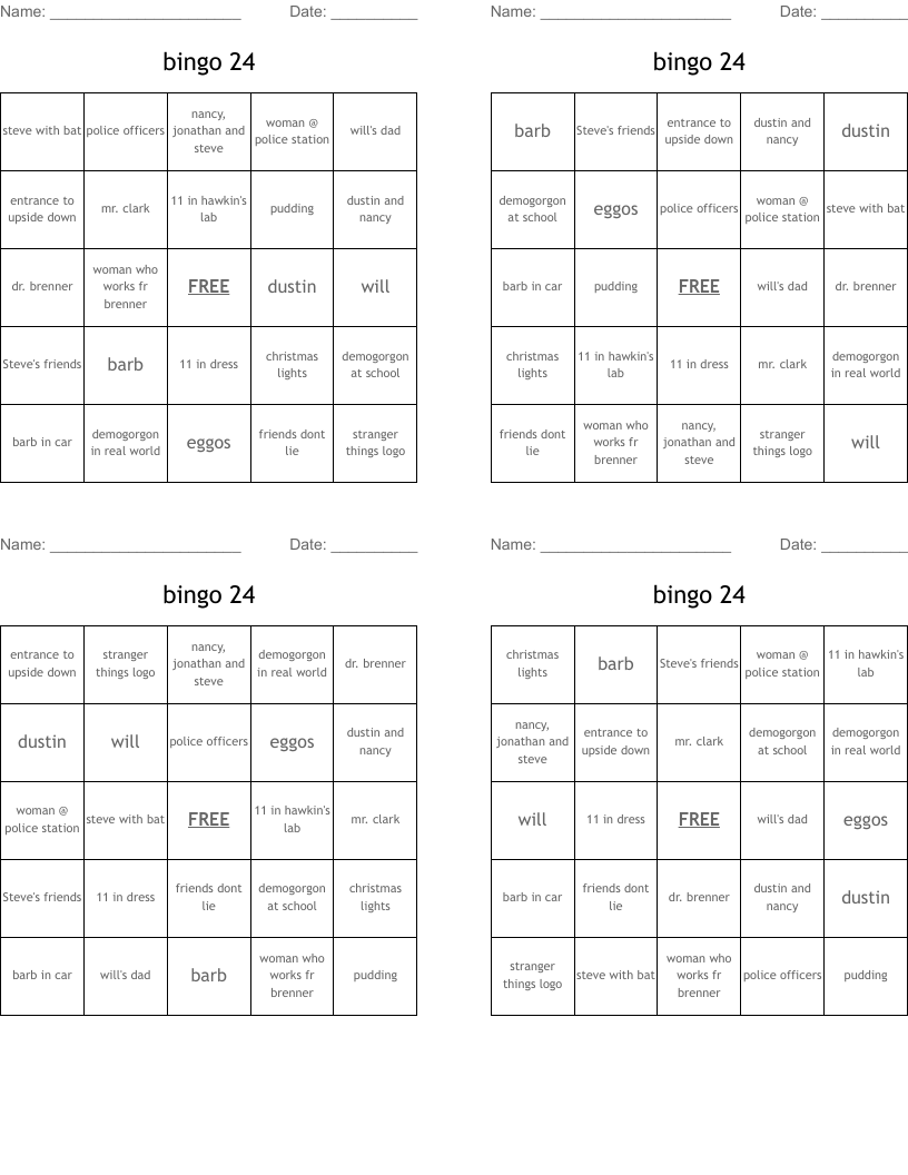 bingo 24