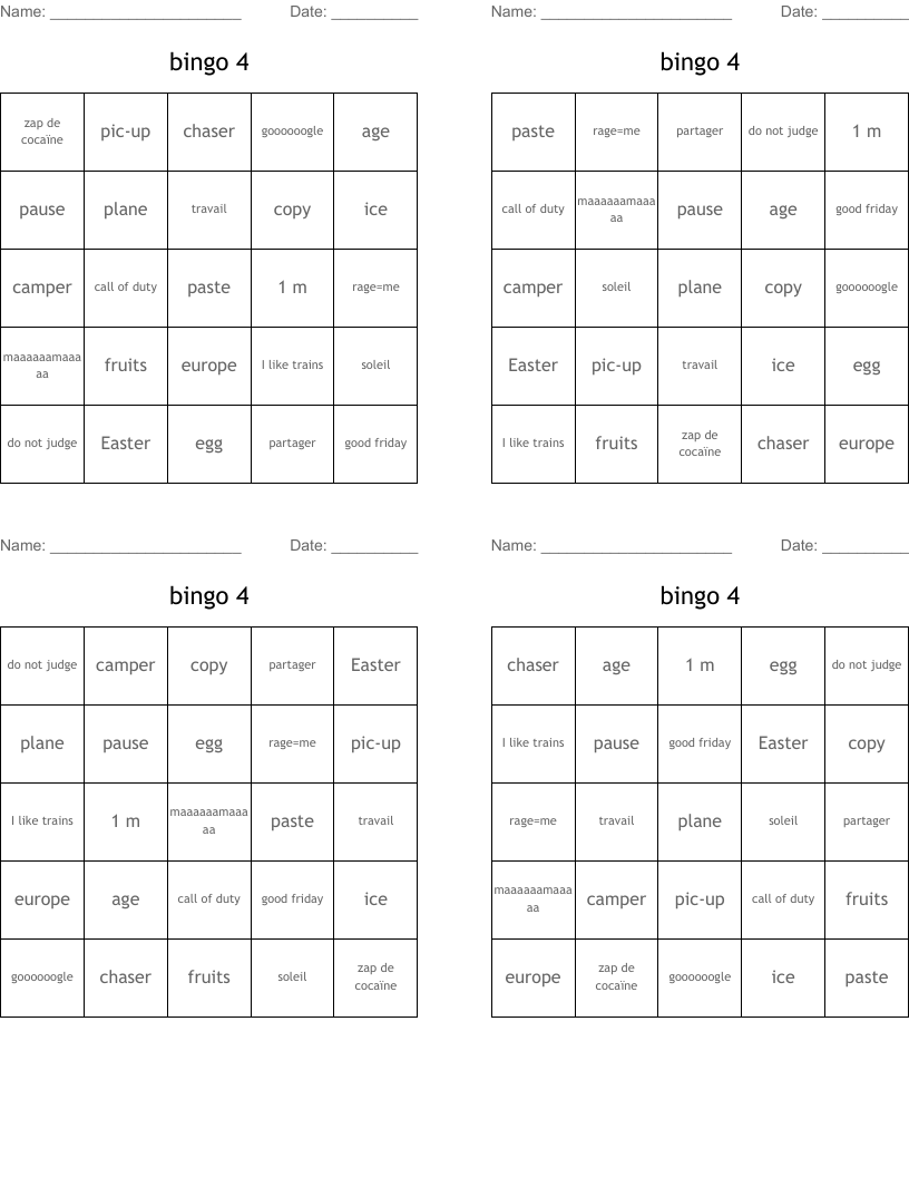 bingo 4
